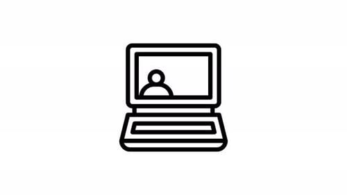 virtual line icon animation