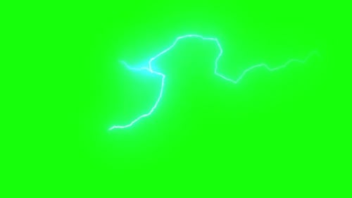 Lightning Effects on a Bright Green Background for Digital Projects