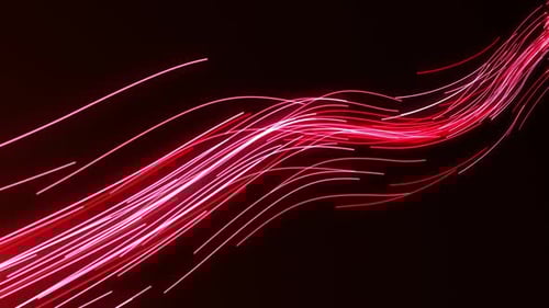 Abstract colorful background with light stripes, bright neon rays and glowing curved lines, glowing