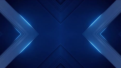Modern Blue Geometric Shapes and Glowing Lines Background
