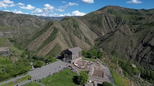 Discover Garni Temple's majesty in Armenia from above with 4K drone footage.