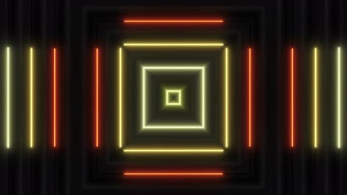 4 K Colored Neon Pattern Loop 5