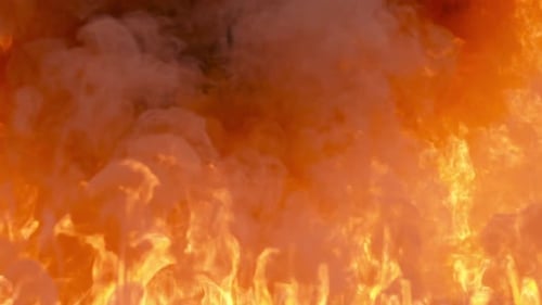 Dynamic Burning Fire and Smoke Background Loop