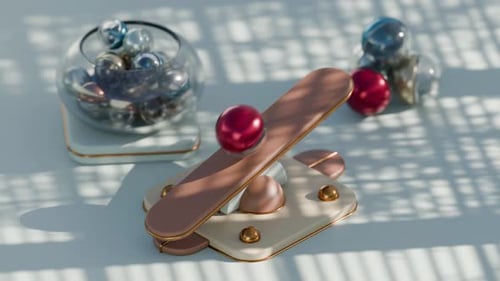 Balancing Marble 3d Loop Animation