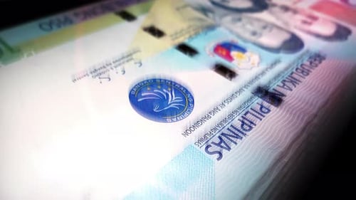 Philippines Peso money counting seamless loop