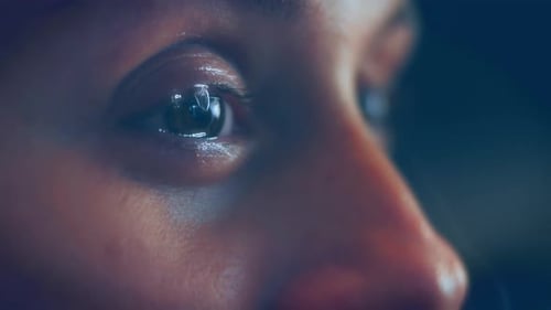 Extreme Close-up of Young Adult's Face