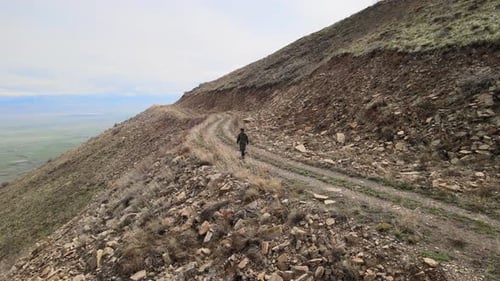 man travel hiker mountain