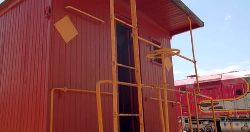 Wichita, Kansas / USA - June 10, 2019: Old Vintage Historical Trains,