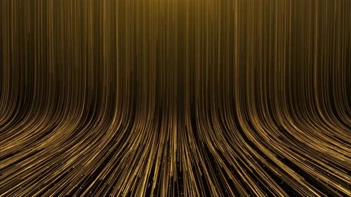 Abstract Golden Light Particles Flowing Background Loop