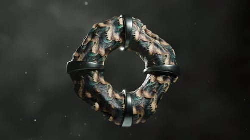 3D Rendering of Cloth Shapes Floating