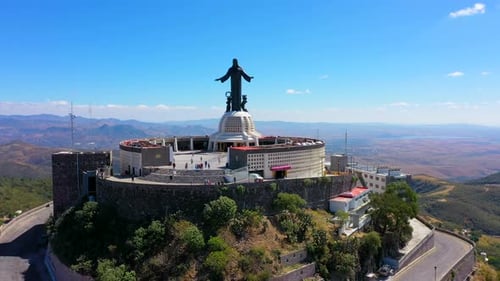 Cristo Rey monument Jesus Christ king of the universe on cerro del cubilete in Guanajuato Mexico