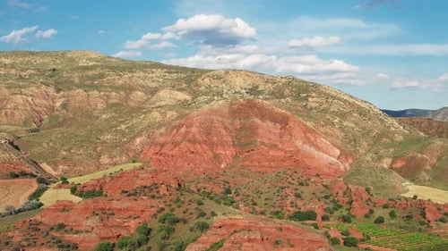 Amazing Red Mountains Background. Turkey Mountain Landscape