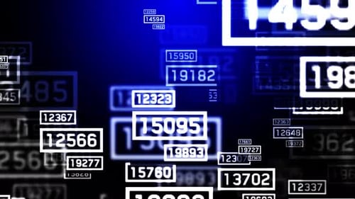 Technologie: Schleife mit blauem Hintergrund