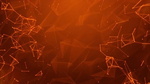 Plexus Futuristic Technology Background Golden Loop