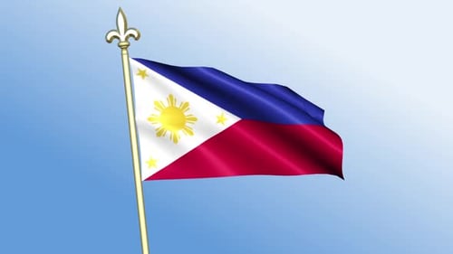 Philippines National Flag Waving Animation