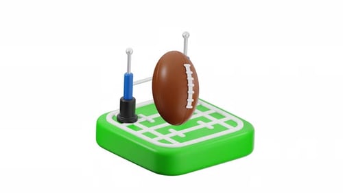 3d Icon Animation Rugby