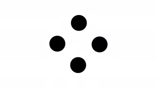 4 dot forming animated loading motion graphic alpha channel loop video design