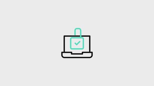 Locked Line Animated Icon