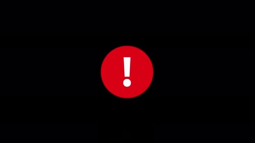 Exclamation Icon Animation Video - Transparent