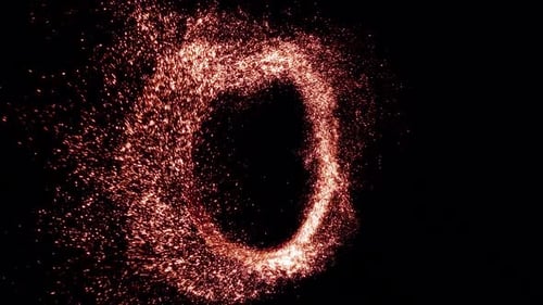 Abstract Swirling Glowing Particle Energy Effect