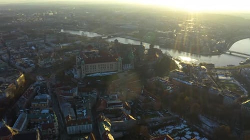 Krakow, capital city of Poland. Historic buildings.