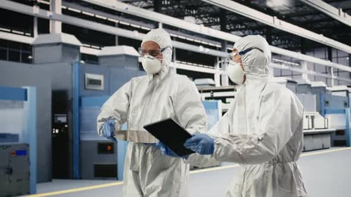 Analyzing Electronic Component Semiconductor and Multiracial Technicians
