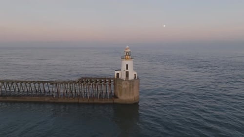 Moonlit Horizons at Blyth Lighthouse
