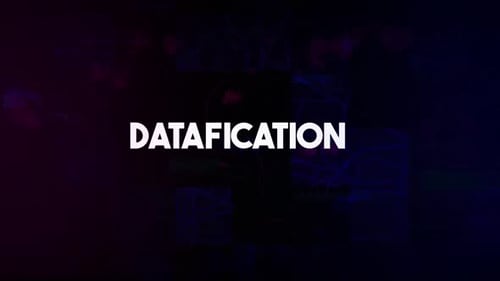 Datafication Glitch Title Animation With Cinematic Background