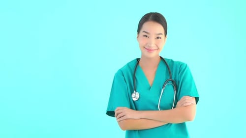 Friendly Medical Professional in Scrubs Smiling