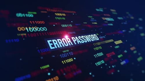 Error Password Digital Binary Code Background