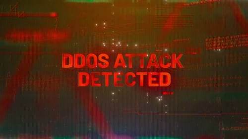 DDOS Attack Detected Glitch Cyber Alert Title
