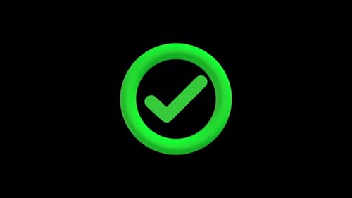 Modern 3D Checkmark Success Icon Animation