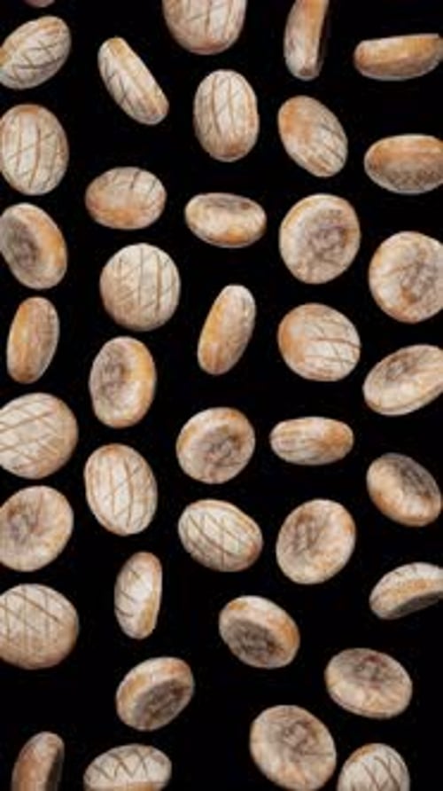 Falling Bread Slices Food Shower Animation