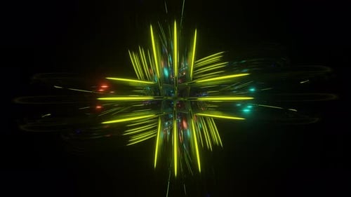 Fondo de disco de neón multicolor pulsante VJ Loop