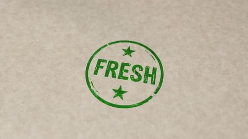 Frischer ökologischer und natürlicher Stempel und Stempelung