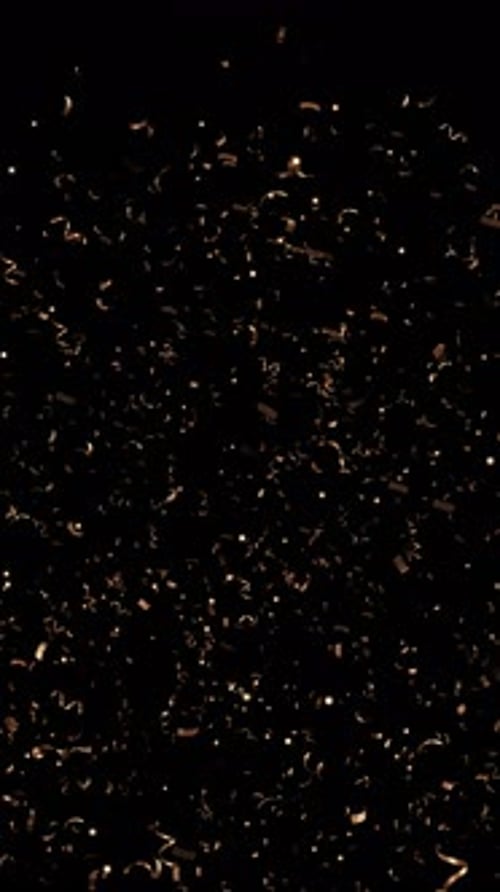 Falling Golden Metallic Confetti Effect