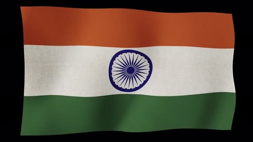 Animated Waving National Flag of India