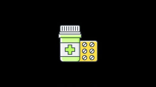 Animated Pill Bottle and Blister Pack Medical Icon