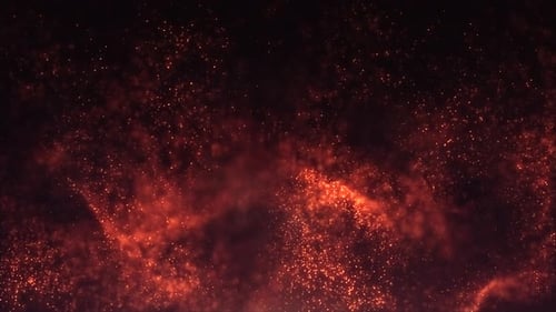 Abstract Fluid Golden Particles Motion Background Loop