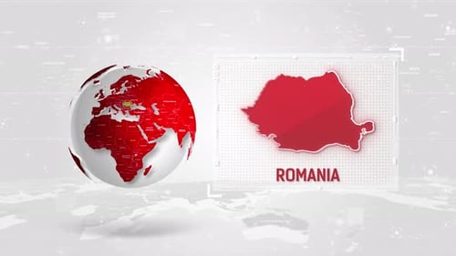 Futuristic Digital Globe with Country Map Data Highlight