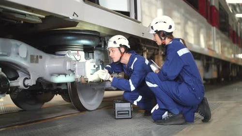 Engineer Worker Search for Defects in Railway wheels and Steel Rails