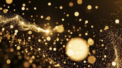 Golden Particles Streem