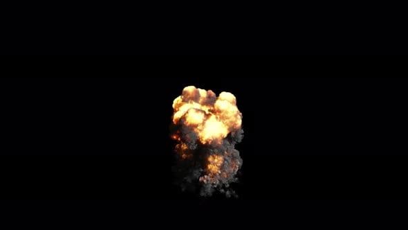 Large explosion high angle, on transparent background, Bugs Motion ...