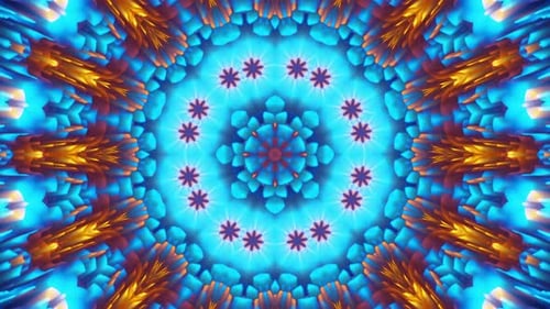 Vibrant Abstract Kaleidoscope Pattern Background Loop
