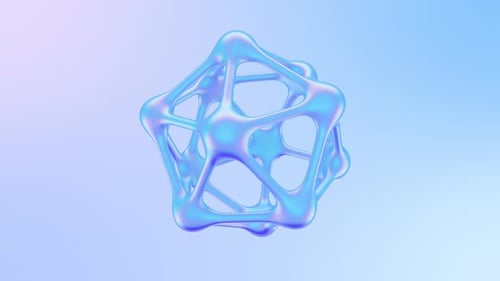 Holographic Fluid Abstract Rotating Geometric Shape