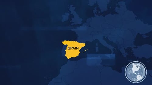 Spanien-Karte mit Effekten