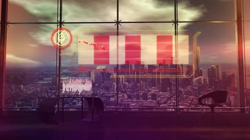 Infographic Of Ethereum Fall In A Spacious Office