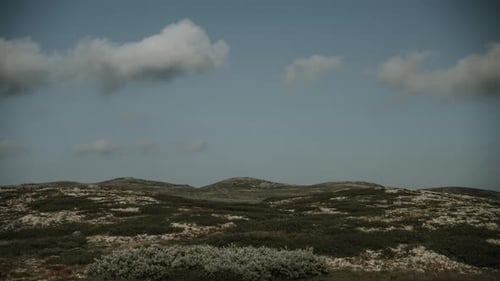 Beautiful summer clouds growing and disappearing in mountain area. Time lapse video