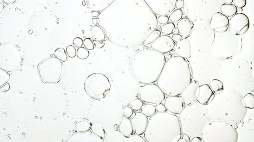 Macro Footage of Shifting Cells and Bubbles