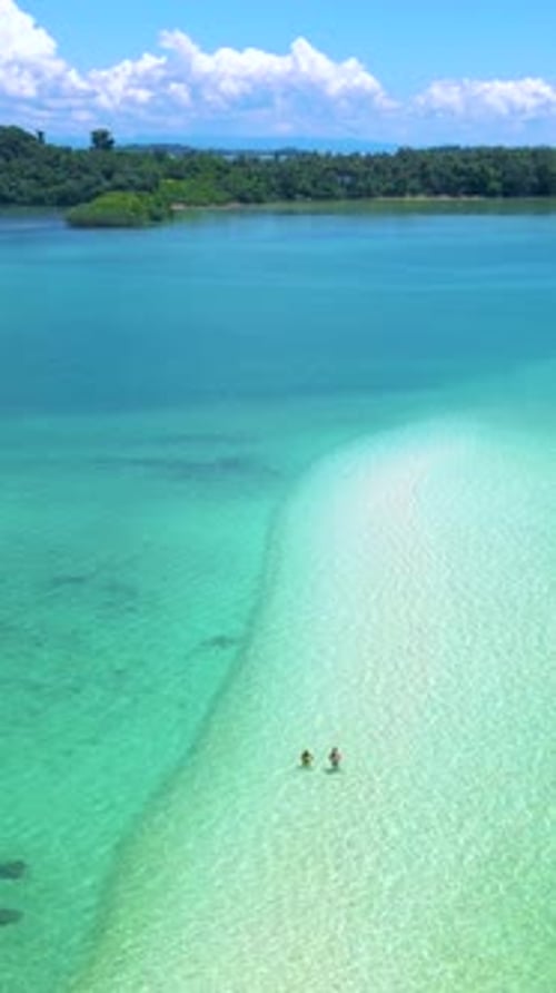 Couple Man and Women on a Tropical Island in Thailand Koh Kham Island Trat Koh Mak